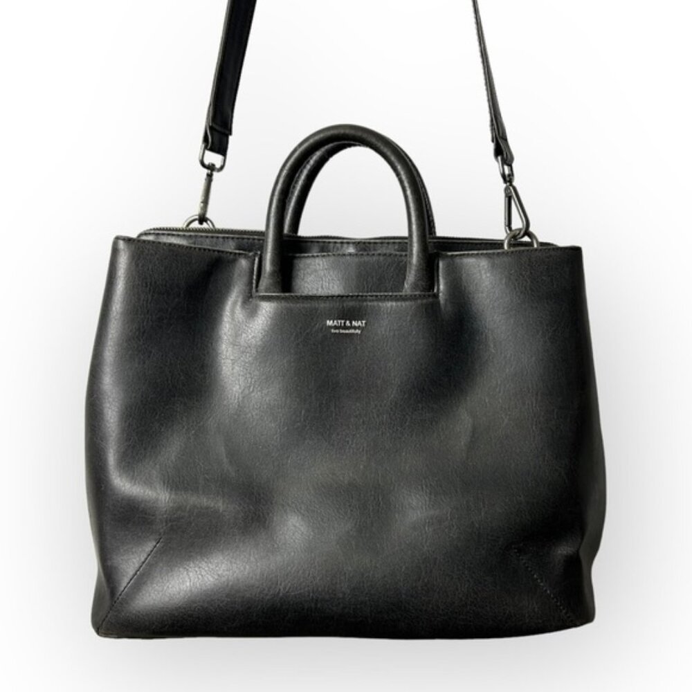 Matt & Nat Kintla Vegan Satchel Arbor  in Black